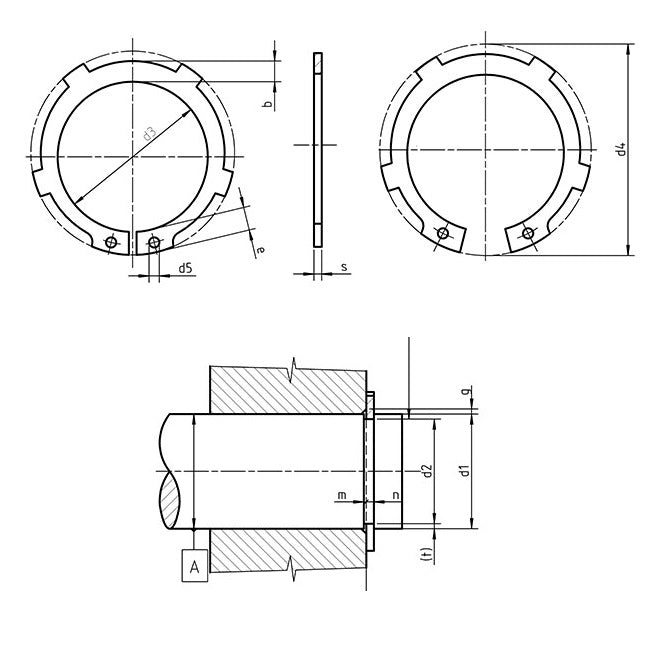 1152623 | DJK-040 --- Internal Retaining Rings - 40 mm x 1.75 mm x 42.75 mm