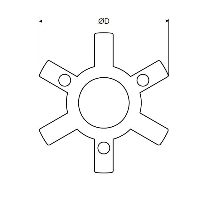 1120883 | CP-191-HUB-J-3J-38 --- Couplings - 19.05 mm x 19.05 mm x 38.1 mm