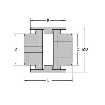 1229903 | CP-000-HUB-G-CT-83 --- Couplings - Unbored x  Unbored x 82.6 mm