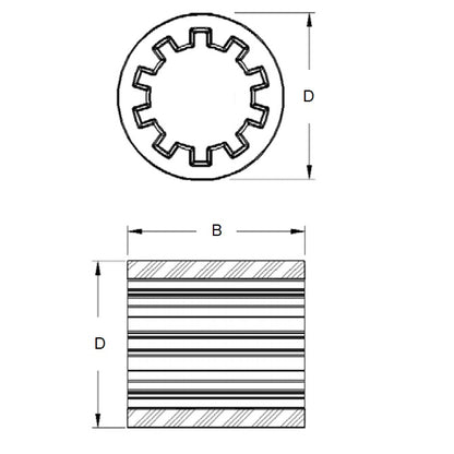 1139483 | CP-SLV-G-PR-30UL (Each) --- Geargrip Couplings - Bore Sleeve Only Match OD with Hub - Urethane Sleeve Sleeves - Polyurethane Coupling