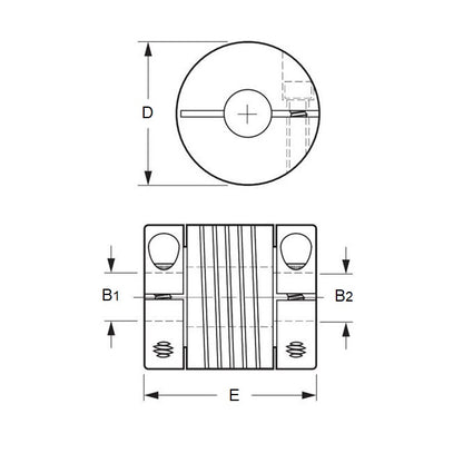 1067746 | CP-060-100-25-030-H-C-AL --- Couplings - 6 mm x 10 mm 25 / 27