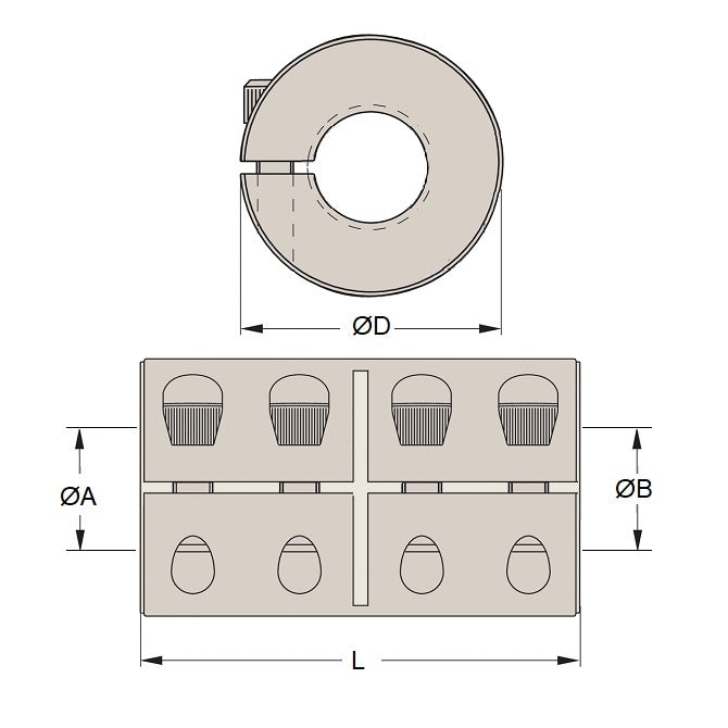 1066280 | CP-059-318-32-048-R1-AC --- Couplings - Pilot Bore 5.969 x 12.7 mm x 31.75 mm