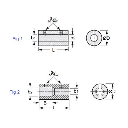 1071933 | CP-064-064-13-019-R-CG --- Couplings - 6.35 mm x 6.35 mm x 12.7 mm