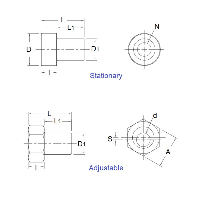 1039815 | DVAB2-ST-064-303 (Each) --- Adaptor Bushings Dual Vee - Bushing Size 2 - 18x6.65 mm - Stainless Steel 303 Similar to A2, 304, 18-8