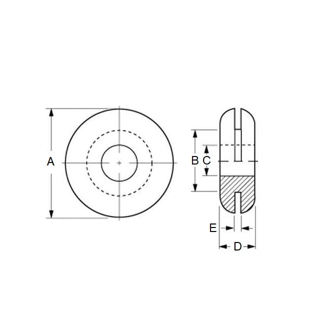 1095496 | GO-106-064-133-R17 (5 Pcs) --- Grommets - 10.6 mm x 6.4 mm x 13.3 mm