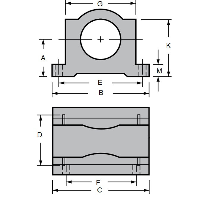 1073243 | LCHP-0064-021-CC (Each) --- Housings Pillow Block Closed Ceramic Coated Linear - 6.35 41.28 x 30.16 20.64 mm