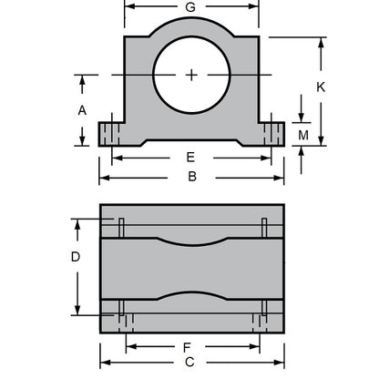 1073243 | LCHP-0064-021-CC (Each) --- Housings Pillow Block Closed Ceramic Coated Linear - 6.35 41.28 x 30.16 20.64 mm