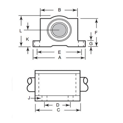 1113394 | LCHP-0159-049-TSS --- Housings - 15.88 mm x  63.500 x 44.450 x 49.28 mm