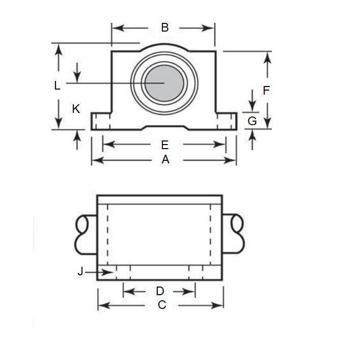 1112226 | LCHP-0159-049-TSS (Each) --- Thomson Super Smart Housings Linear - 15.88 63.500 x 44.450 49.28 mm Pillow Block Closed