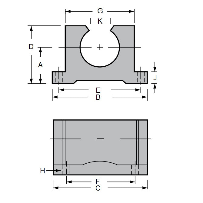 1151801 | BBFS-381-O --- Housings Linear - 38.1 mm x 44.45 mm x 120.65 mm