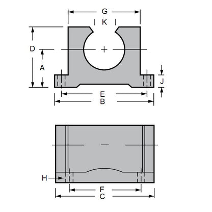 1151801 | BBFS-381-O --- Housings Linear - 38.1 mm x 44.45 mm x 120.65 mm