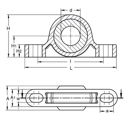 1069994 | BB-060-L280 --- Housings - 6 mm x 43 mm x 20 mm