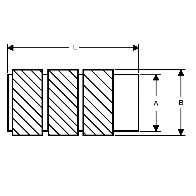 1039846 | SB-163040 --- Inserts - M1.6x0.35 x 3 mm x 4 mm