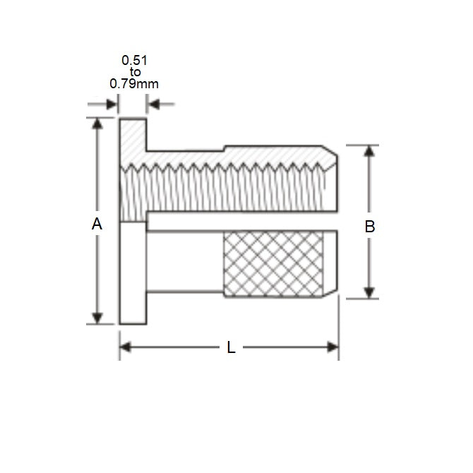 1227242 | FB-2601 --- Inserts - M2.6x0.45 x 4 mm x 5 mm