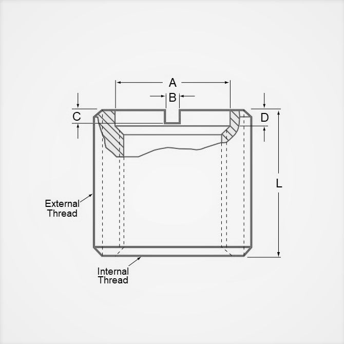 1124804 | EZL-200-360-300-C --- Inserts - M20x2.5 (20mm Standard) x 30 mm 36.000mm (M36 x 4)