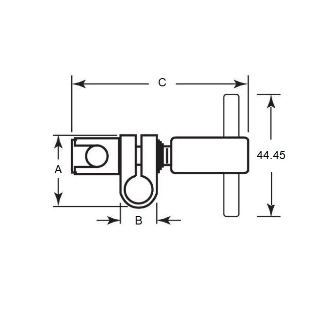1071335 | SJ-3TRS (Each) --- Swivel Joints - 6.35x9.53x24.606 mm Tee Handle