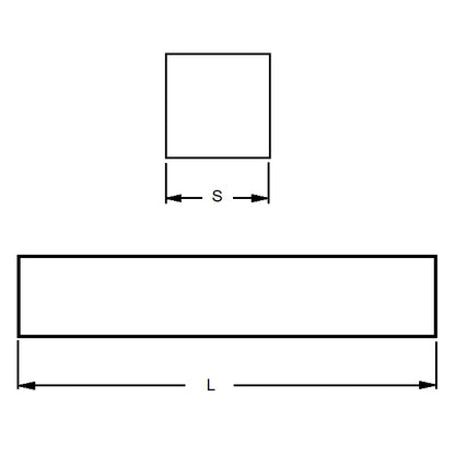 1157272 | 4R-0445-0300-KZO --- Keysteel - 44.45 mm x 44.45 mm x 300 mm