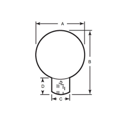 1074747 | KF064C-038-TPHS --- Knobs - 1/4-20 UNC (6.35mm) x 38.1 mm -