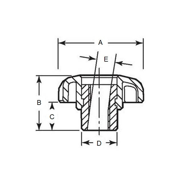 1064351 | KF050M-025-7LQA (10 Pcs) --- Knobs - M5x0.8 (5mm  Standard) x 25 mm -