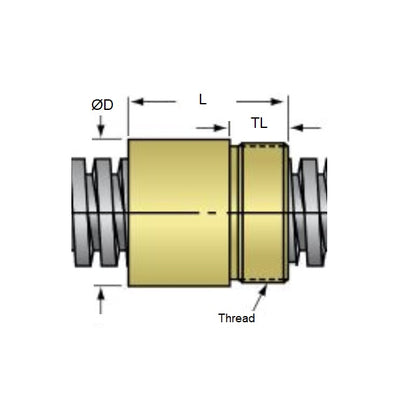 1120590 | AR215RS --- Leadscrew - 19.05 mm x 6 x 1