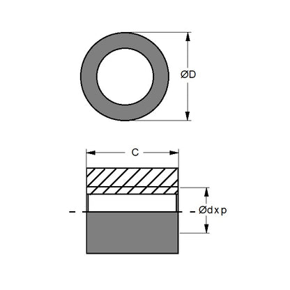 1118070 | KSM184-OUK --- Nuts Leadscrew - 18 mm x 4 mm Right Hand