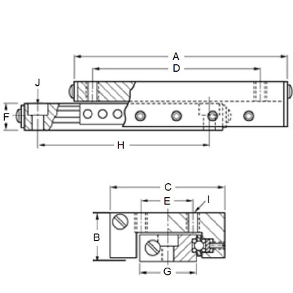 1178297 | DT-104RS --- Ball Slide Assembly Linear - 76.2 mm x 8.165 Kg x 115.824 mm