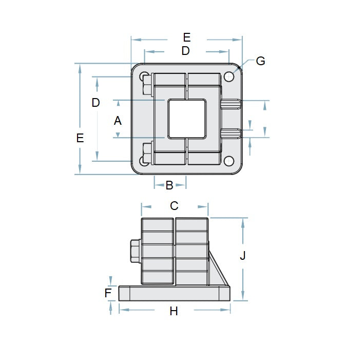 1151392 | LCSQCL-0381-F --- Housings - 38.1 mm x  Flanged Base x 33.99 mm