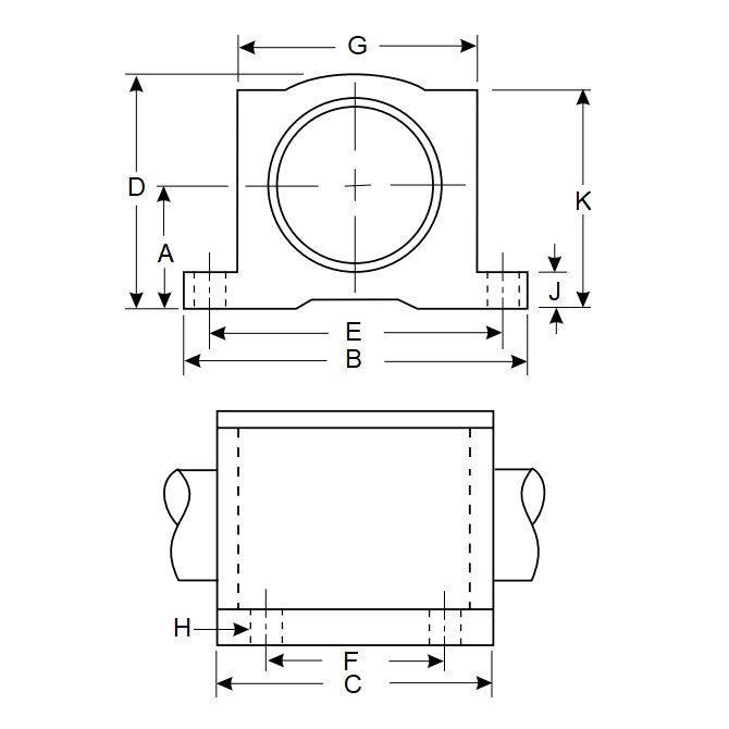 1151541 | BBFS-381-C (Each) --- Housings Pillow Block Frelon Linear - 38.1x44.45x120.65 mm Standard
