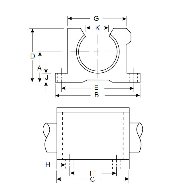 1151540 | BBFP-381-O (Each) --- Housings Pillow Block Frelon Linear - 38.1x44.45x120.65 mm Precision