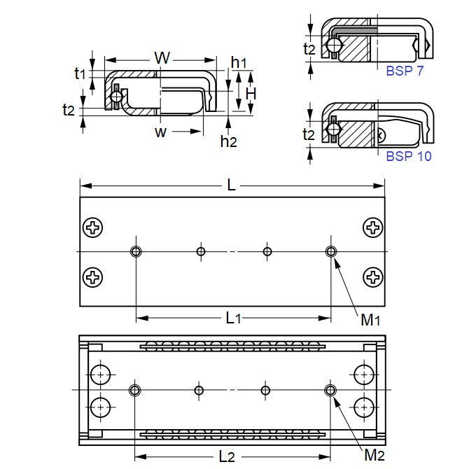 1091003 | BSP1025SL --- Slides - 10 mm x 6 mm x 25 mm