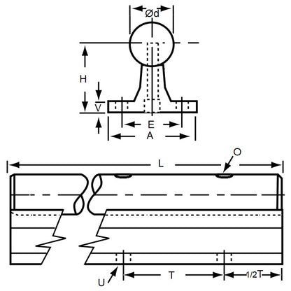 1121845 | TLM-1958RS --- Rail - 19.05 mm x 38.1 mm x 1219.2 mm