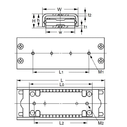 1108740 | BSR-1550SL (2 Pcs) --- Slides - 15 mm x 8 mm x 50 mm