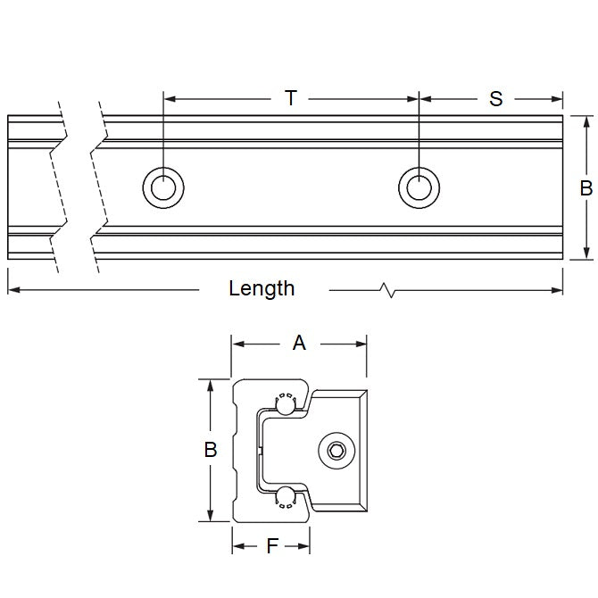 1160907 | PBC-670RS --- Redi-Rail - 48.514 mm x 609.6 mm x 19.05 mm