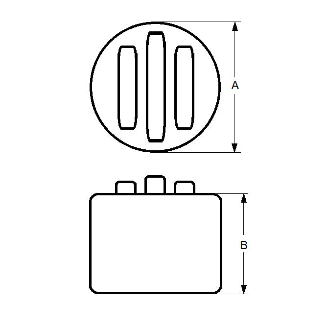 1135291 | MAG-D-25-025-C3T --- 3 Pole Magnets - 25.4 mm x 25.4 mm x 19 kg