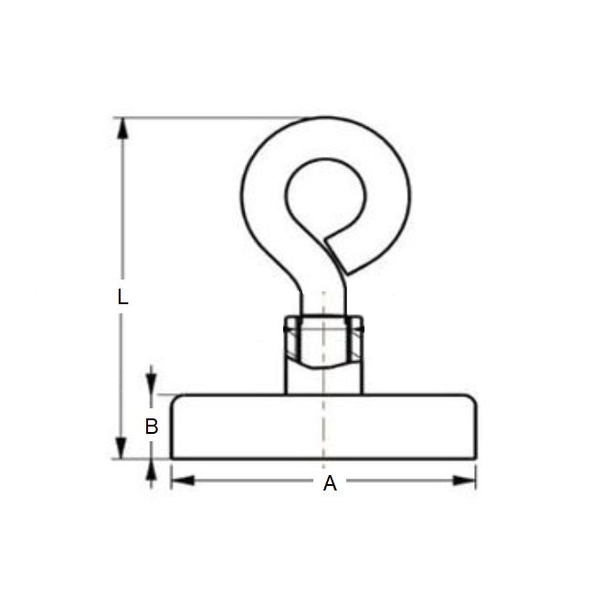 1163979 | MAG-CP-052-51-34-LP --- Cup Assemblies Magnets - 51.56 mm x 50.8 mm x 33.57 kg