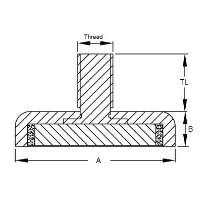 1143760 | MAG-CP-031-05-06-SD --- Cup Assemblies Magnets - 31.35 mm x 4.76 mm 6-32 UNC