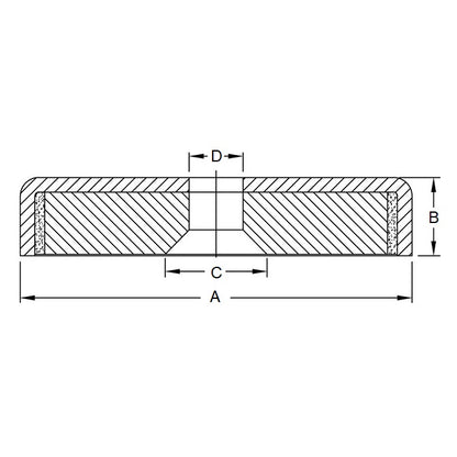 1173176 | MAG-CP-067-10-16-H --- Cup Assemblies Magnets - 66.8 mm x 9.53 mm x 15.88 mm