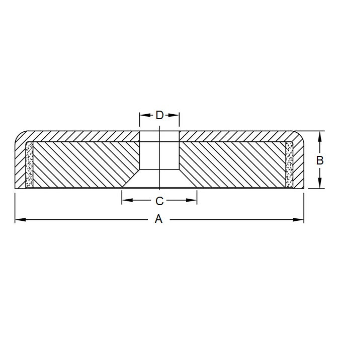 1144256 | MAG-CP-032-05-06-H-B (Each) --- Cup Assemblies Through Hole Magnets - 31.5x4.76x6.35 mm