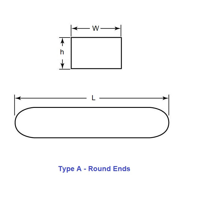 1040647 | K-0200-0200-2000A-C (50 Pcs) --- Keys - 2 mm x 2 mm x 20 mm