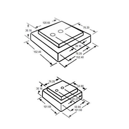 1188809 | MLM-4540-101-MC --- Mounts - 101.60 x 101.60 x 30.2 mm x 80