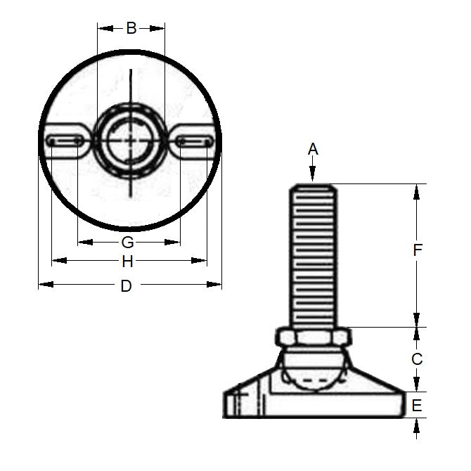 1122779 | MSM-191C-051-C-2LH --- Mounts - 3/4-10 UNC (19.1 mm) x 76.2 mm x 38.1 mm