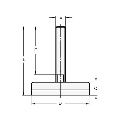 1080152 | MLM-079C-051-CNP-I --- Mounts - 5/16-18 UNC (7.94 mm) x 51.6 mm