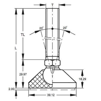 1115636 | MLM-160M-088-S3NY-0LH-058 --- Mounts - M16x2 (16 mm) x 58.4 mm x 18.3 mm