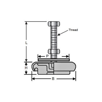 1223949 | MMI-5443-H --- Mounts - 5443.1 Kg x 197.612 mm x 100.076 mm