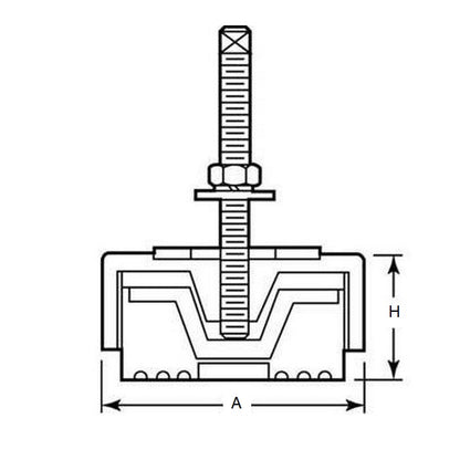 1223046 | MVI-2041-PC --- Vibration Isolation Pads Mounts - 2041 Kg x 1360 Kg x 139.7