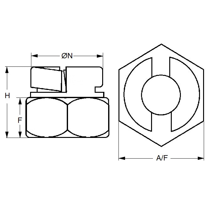 1061720 | NT050M-AE-S4 (3 Pcs) --- Aerotight Nuts - M5x0.8 x  0.800 mm / 31.75 TPI x 6.02 mm