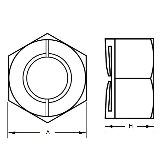 1053106 | NT040M-BX-S4 (14 Pcs) --- Hexagonal Nuts - M4 (4x0.7mm) x 3.2 mm x 7 mm