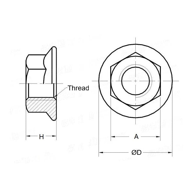 1080813 | NT080M-F-ZP --- Nuts - M8x1.25 x  Zinc Plated Steel x 7.2 mm