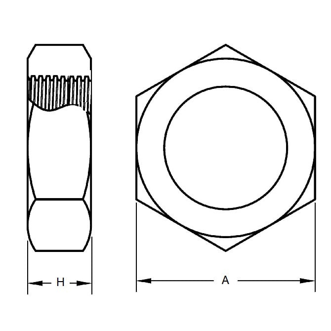 1097449 | NT120MF-LP-CB --- Nuts - M12x1.5 (12mm Fine) Steel - Black Oxide Finish -