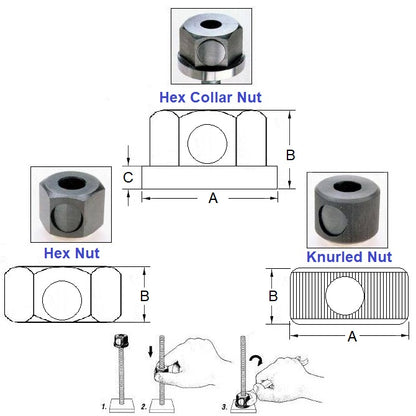 1072675 | NT064C-QK-CB (Each) --- Quick Release Nuts - 1/4-20 UNC - 6.35mm - - 14.27 mm - Steel Nut